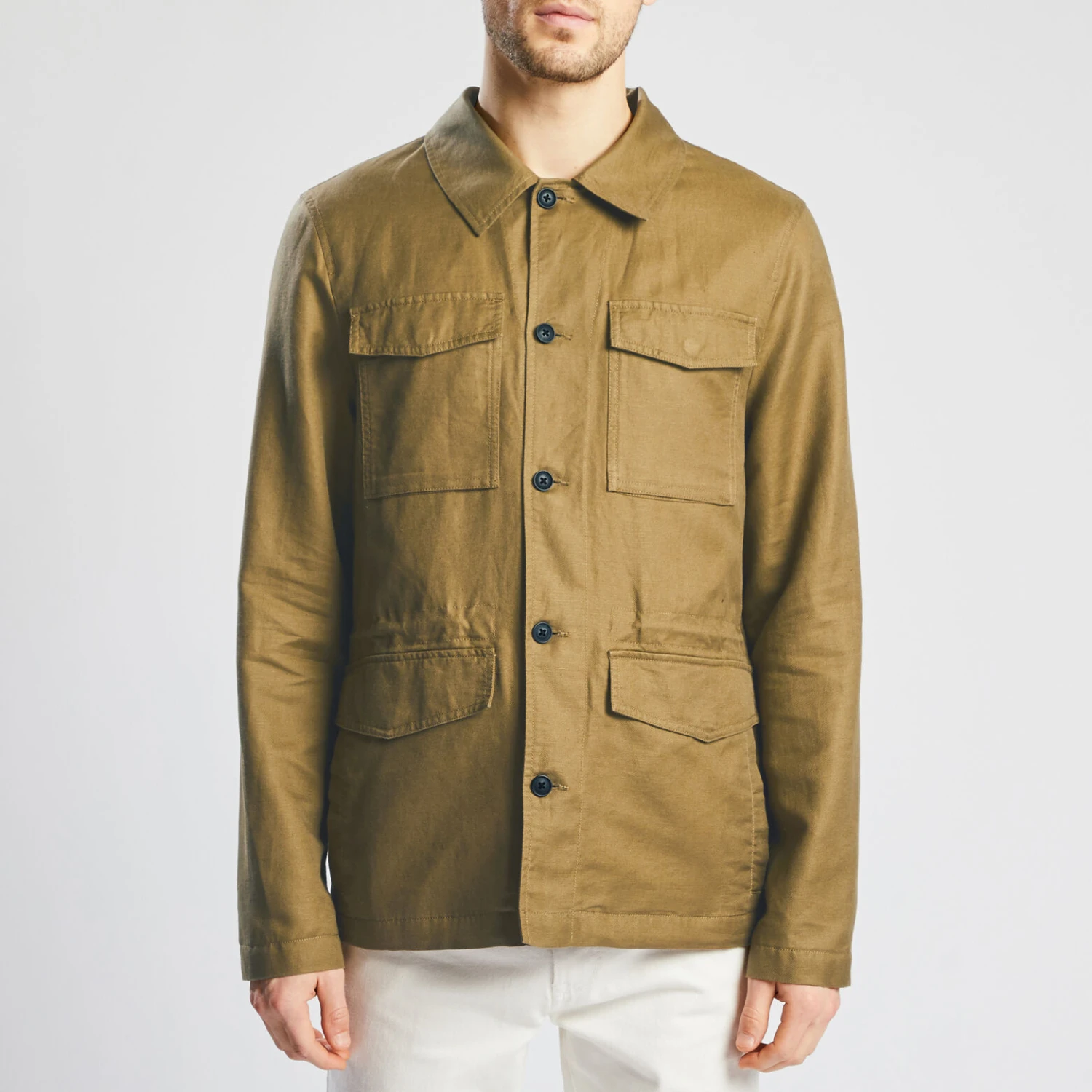 Parka Courte Saharienne En Coton Lin 4 Parka Courte Saharienne En Coton Lin – Image 4