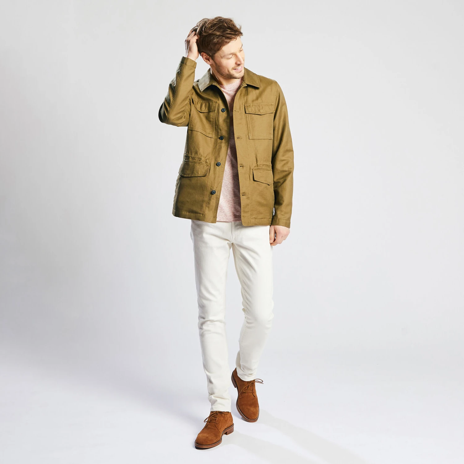 Parka Courte Saharienne En Coton Lin 2 Parka Courte Saharienne En Coton Lin – Image 2