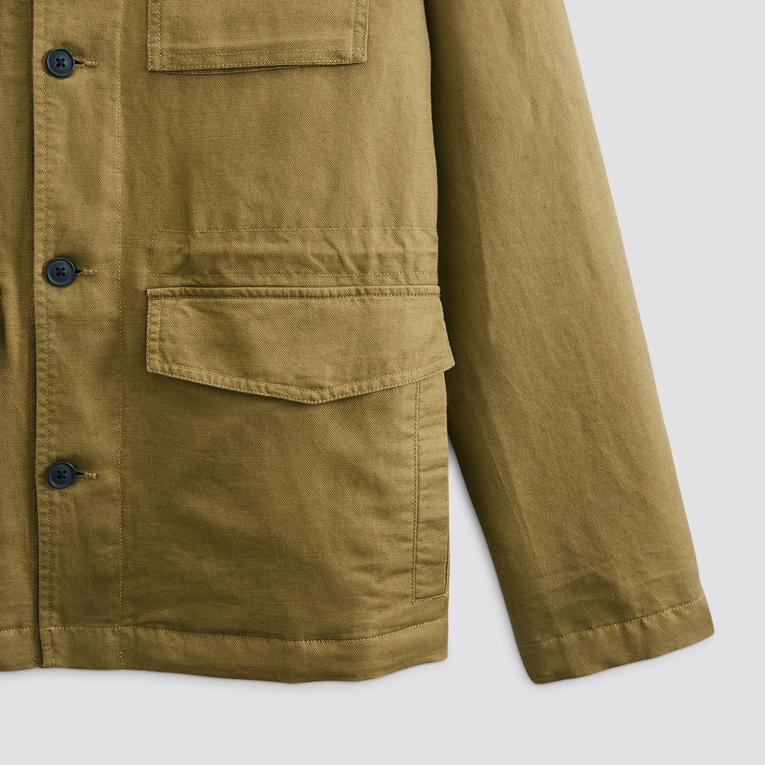 Parka Courte Saharienne En Coton Lin 8 Parka Courte Saharienne En Coton Lin – Image 8