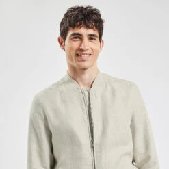 Blouson Zippé En Lin -Magasin De Vêtements De Mode 1001134 10447 V4