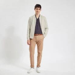 Blouson Zippé En Lin -Magasin De Vêtements De Mode 1001134 10447 V6