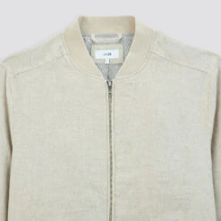 Blouson Zippé En Lin -Magasin De Vêtements De Mode 1001134 10447 V8