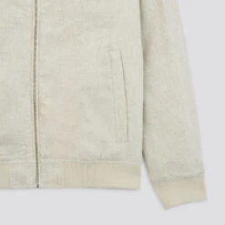 Blouson Zippé En Lin -Magasin De Vêtements De Mode 1001134 10447 V9
