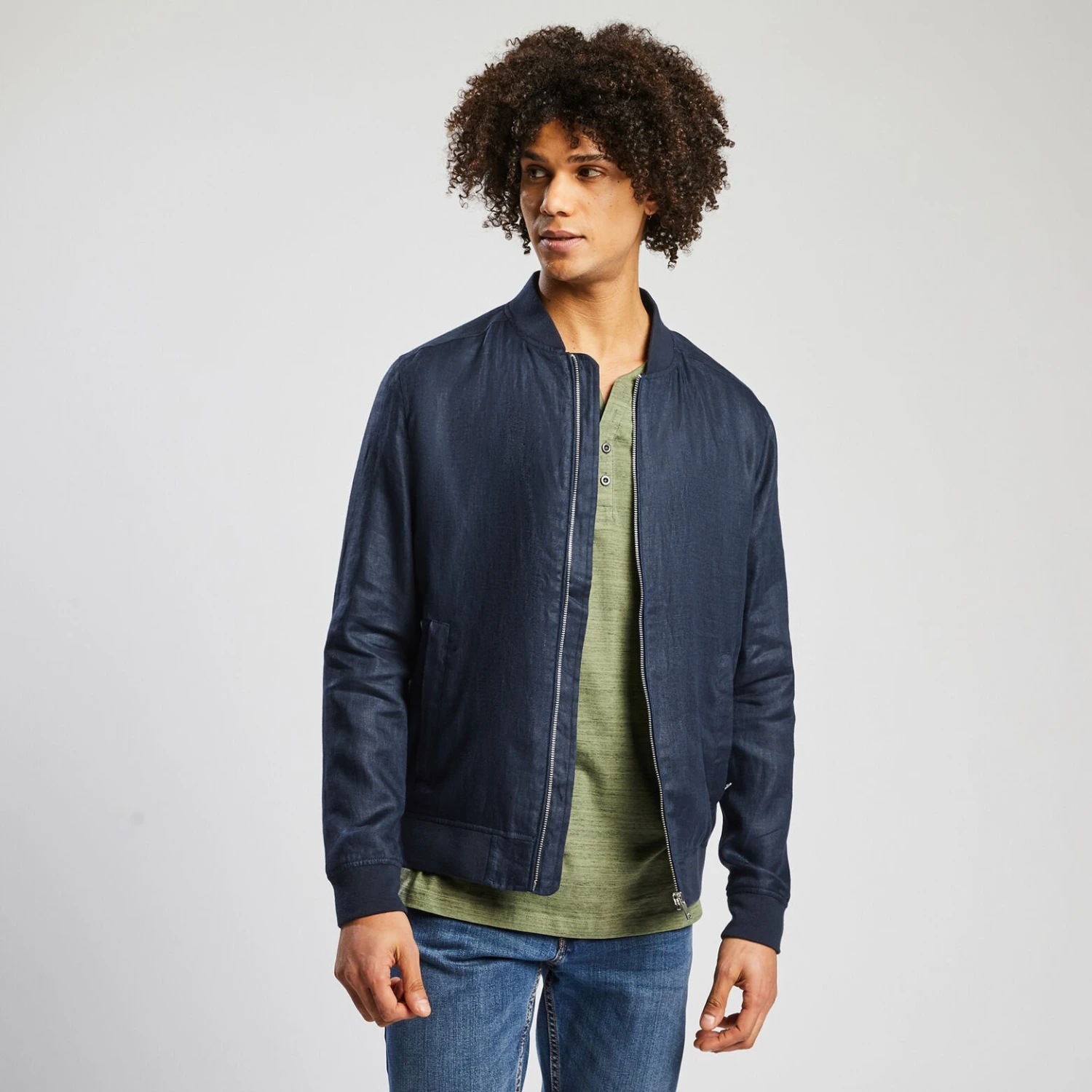 Blouson Zippé En Lin 1 Blouson Zippé En Lin