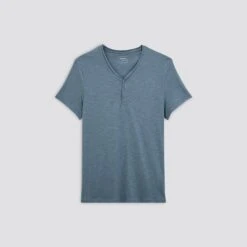 Tee Shirt Col Tunisien Matière Flammée