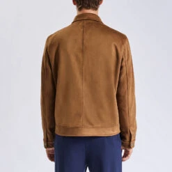 Blouson Aspect Velours Col Chemise -Magasin De Vêtements De Mode 1001782 17033 V3