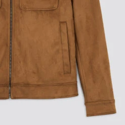 Blouson Aspect Velours Col Chemise -Magasin De Vêtements De Mode 1001782 17033 V9