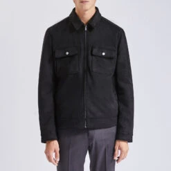 Blouson Aspect Velours Col Chemise 14 Blouson Aspect Velours Col Chemise -Magasin De Vêtements De Mode 1001782 18000 V2