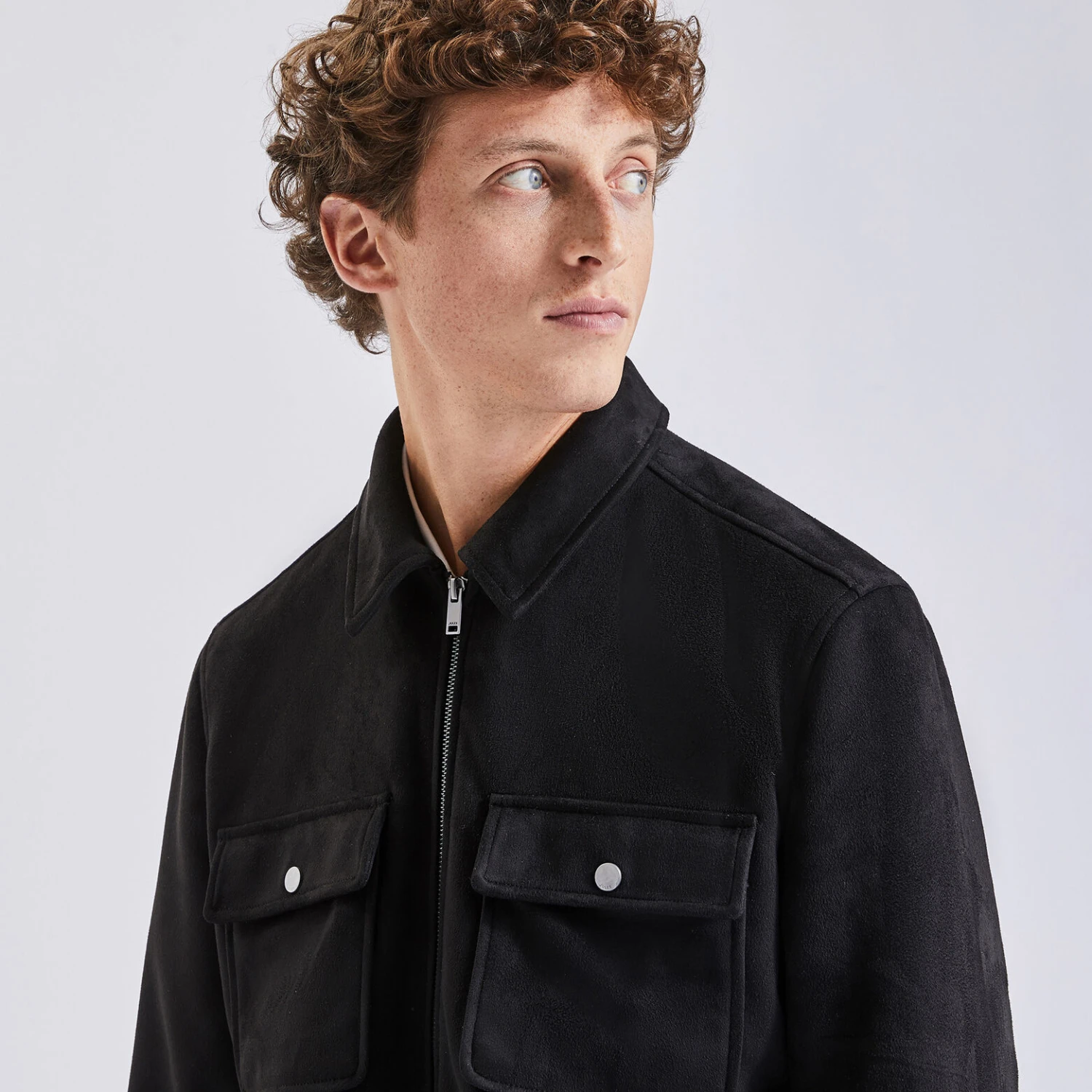 Blouson Aspect Velours Col Chemise 3 Blouson Aspect Velours Col Chemise – Image 3