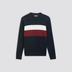 Pull à Col Rond Colorblock -Magasin De Vêtements De Mode 1001950 11247 V11