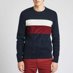 Pull à Col Rond Colorblock -Magasin De Vêtements De Mode 1001950 11247 V2