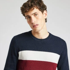 Pull à Col Rond Colorblock -Magasin De Vêtements De Mode 1001950 11247 V4