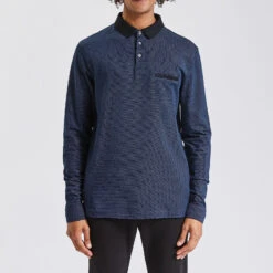 Polo Manches Longues Jacquard Col Fantaisie -Magasin De Vêtements De Mode 1001960 11846 V2