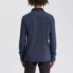 Polo Manches Longues Jacquard Col Fantaisie -Magasin De Vêtements De Mode 1001960 11846 V3