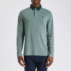 Polo Manches Longues Piqué à Col Contrasté -Magasin De Vêtements De Mode 1001966 16644 V2