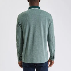 Polo Manches Longues Piqué à Col Contrasté -Magasin De Vêtements De Mode 1001966 16644 V3