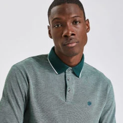 Polo Manches Longues Piqué à Col Contrasté -Magasin De Vêtements De Mode 1001966 16644 V4