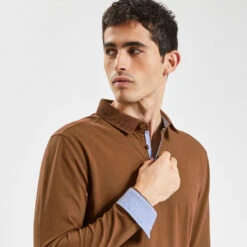 Polo à Manches Longues En Jersey -Magasin De Vêtements De Mode 1001969 17024 V4