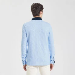 Polo Manches Longues Jacquard à Col Fantaisie -Magasin De Vêtements De Mode 1001971 11247 V3