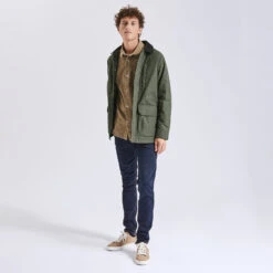 Blouson En Coton Col Chemise -Magasin De Vêtements De Mode 1002067 16348 V6