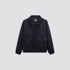 Blouson Lainage Col Faux Mouton