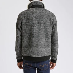 Blouson Lainage Fantaisie Col Faux Mouton -Magasin De Vêtements De Mode 1002076 18426 V3