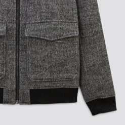 Blouson Lainage Fantaisie Col Faux Mouton -Magasin De Vêtements De Mode 1002076 18426 V9