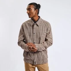 Blouson Pied De Puce Col Chemise