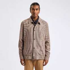 Blouson Pied De Puce Col Chemise -Magasin De Vêtements De Mode 1002078 10505 V2