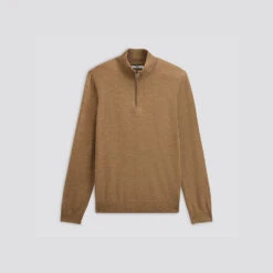 Pull à Col Montant Zippé En Laine Mérinos -Magasin De Vêtements De Mode 1002207 10444 V11