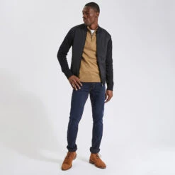 Pull à Col Montant Zippé En Laine Mérinos -Magasin De Vêtements De Mode 1002207 10444 V6