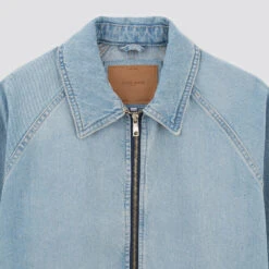 Veste En Jean Fermeture Zippée -Magasin De Vêtements De Mode 1002382 11035 V8