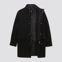 Manteau En Laine Col Montant -Magasin De Vêtements De Mode 1002411 18024 V10