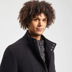 Manteau En Laine Col Montant -Magasin De Vêtements De Mode 1002411 18024 V4