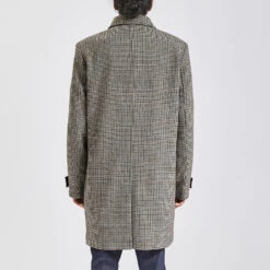 Manteau Col Chemise Motif Pied De Puce -Magasin De Vêtements De Mode 1002412 17506 V3