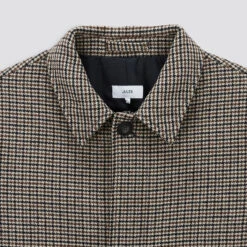 Manteau Col Chemise Motif Pied De Puce -Magasin De Vêtements De Mode 1002412 17506 V8