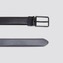 Ceinture Réversible Boucle Passant Noir -Magasin De Vêtements De Mode 1002438 18000 V3