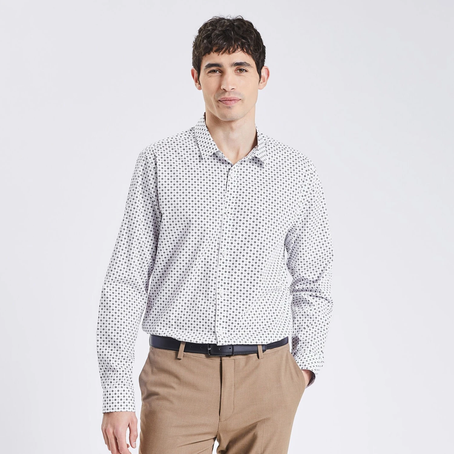 Chemise Regular Imprimé Géométrique Repassage Faci 1 Chemise Regular Imprimé Géométrique Repassage Faci
