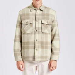 Surchemise à Carreaux Polyester Recyclé -Magasin De Vêtements De Mode 1002466 10006 V2