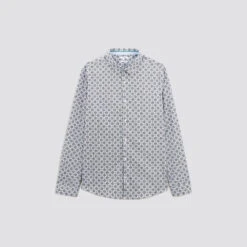 Chemise Regular Imprimé Géométrique Coton