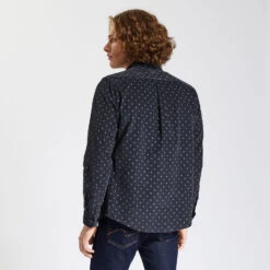 Chemise Regular Micro Imprimé Coton Recyclé Velour -Magasin De Vêtements De Mode 1002605 11819 V3