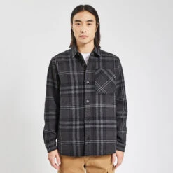 Surchemise Regular Carreaux Laine Polyester Recycl -Magasin De Vêtements De Mode 1002609 11214 V2