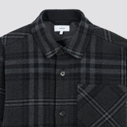 Surchemise Regular Carreaux Laine Polyester Recycl -Magasin De Vêtements De Mode 1002609 11214 V8