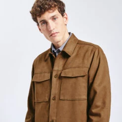 Surchemise Unie Suede -Magasin De Vêtements De Mode 1002612 13418 V4