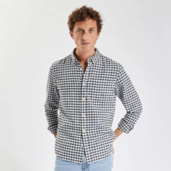 Chemise Regular Carreaux Vichy Coton Recyclé Flane