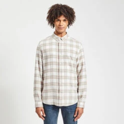 Chemise Regular Carreaux Coton Recyclé Flanelle -Magasin De Vêtements De Mode 1002675 10124 V2