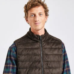 Doudoune Sans Manche Aspect Velours -Magasin De Vêtements De Mode 1002694 17031 V4