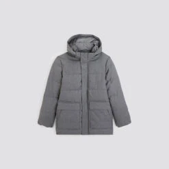 Doudoune Tissage Flanelle Et Col Montant -Magasin De Vêtements De Mode 1002696 18424 V11