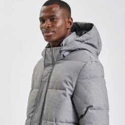 Doudoune Tissage Flanelle Et Col Montant -Magasin De Vêtements De Mode 1002696 18424 V4