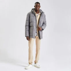 Doudoune Tissage Flanelle Et Col Montant -Magasin De Vêtements De Mode 1002696 18424 V6